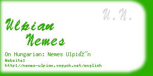 ulpian nemes business card